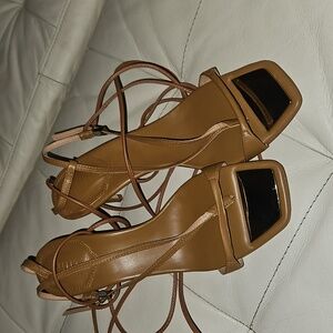 SCHUTZ Brown Strappy Heels